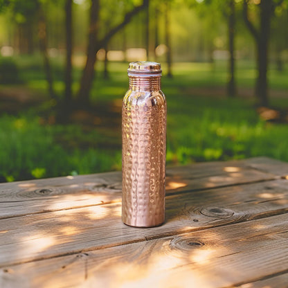 Hammered Pure Copper Water Bottle–Ayurvedic water bottle 950 ml