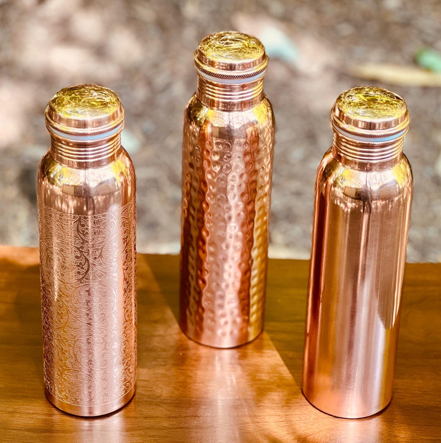 Hammered Pure Copper Water Bottle–Ayurvedic water bottle 950 ml