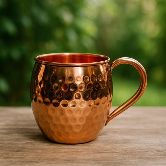 Moscow Mule Copper Mugs – 100% Pure Copper, Handcrafted, Food Safe Drinkware, Premium Bar Gift, Housewarming Gift Set